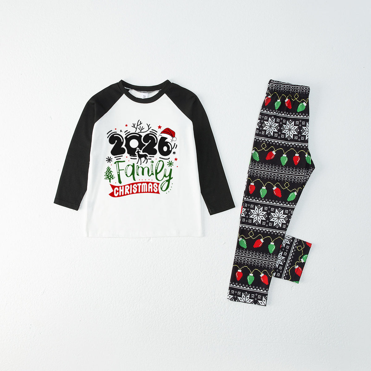 Christmas Pajamas 2026 Reindeer Family Christmas Print Matching Family Photoshoot Sleepwear CHP-119