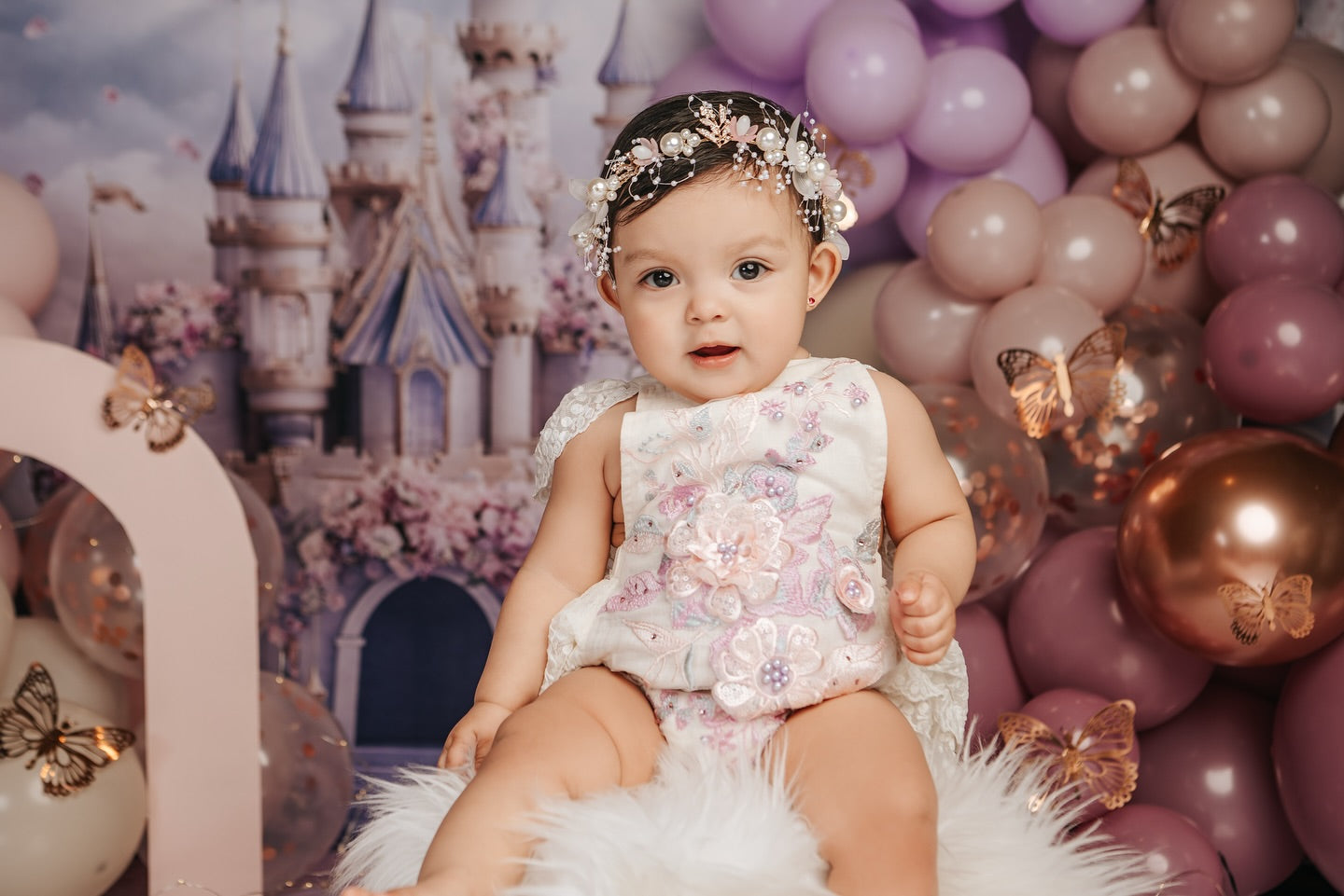 Photography Spring Backdrops Royal Castle Blooming Garden Backdrop LXX1-160