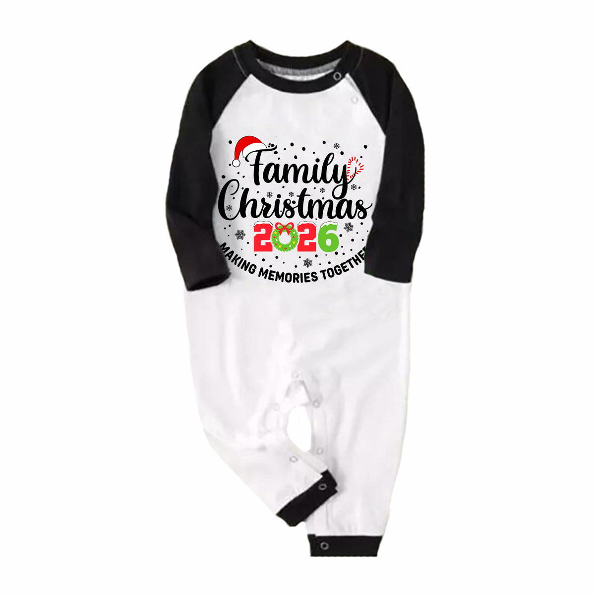 Christmas Family Pajamas Elegant Script Typography Christmas Plaid Pajamas CHP-72
