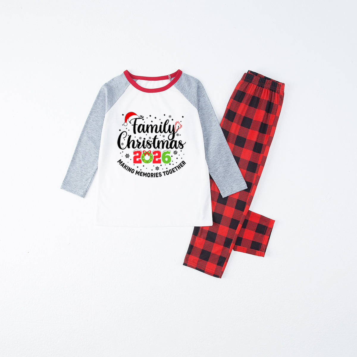 Christmas Pajamas Family Christmas 2026 Candy Cane Script Matching Family Photoshoot Outfit Christmas Sleepwear CHP-113