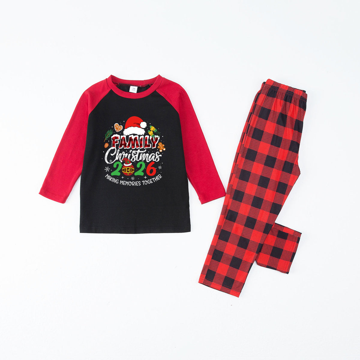 Christmas Sleepwear Santa Gingerbread Graphic Matching Family Christmas Pajamas CHP-45