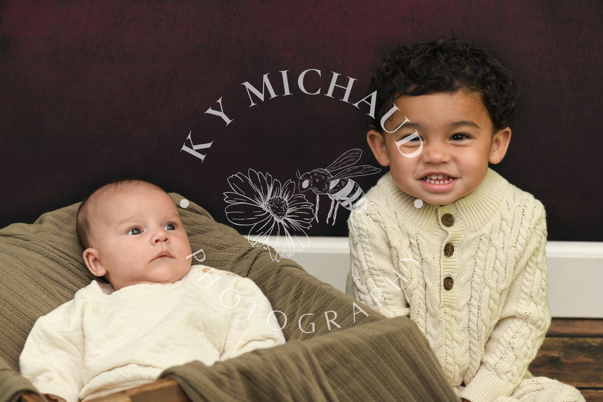 Abstract Brown Red Backdrop for Studio Photography M10-34