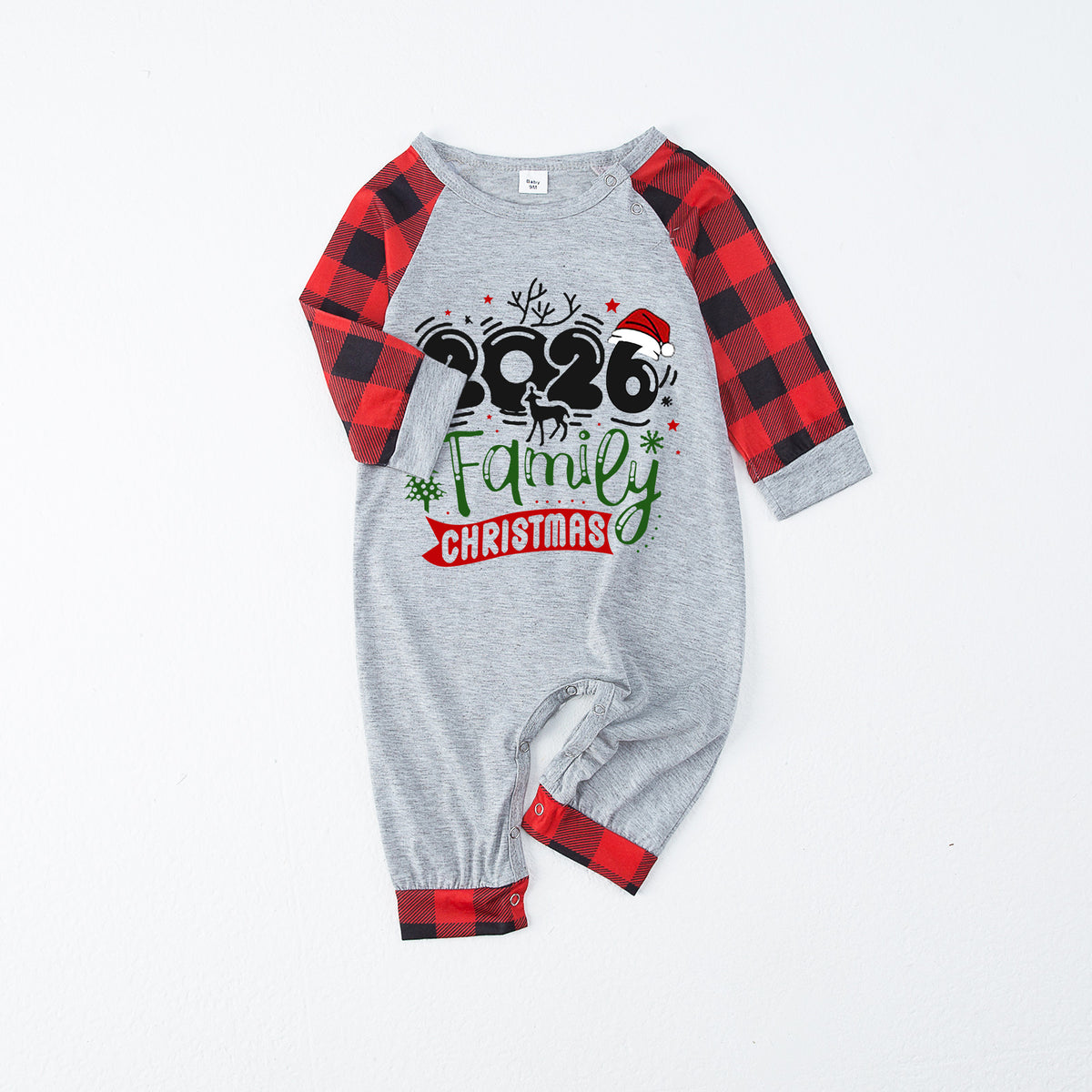 Christmas Pajamas Reindeer 2026 Family Christmas Banner Matching Family Photoshoot Outfit Christmas Sleepwear CHP-111