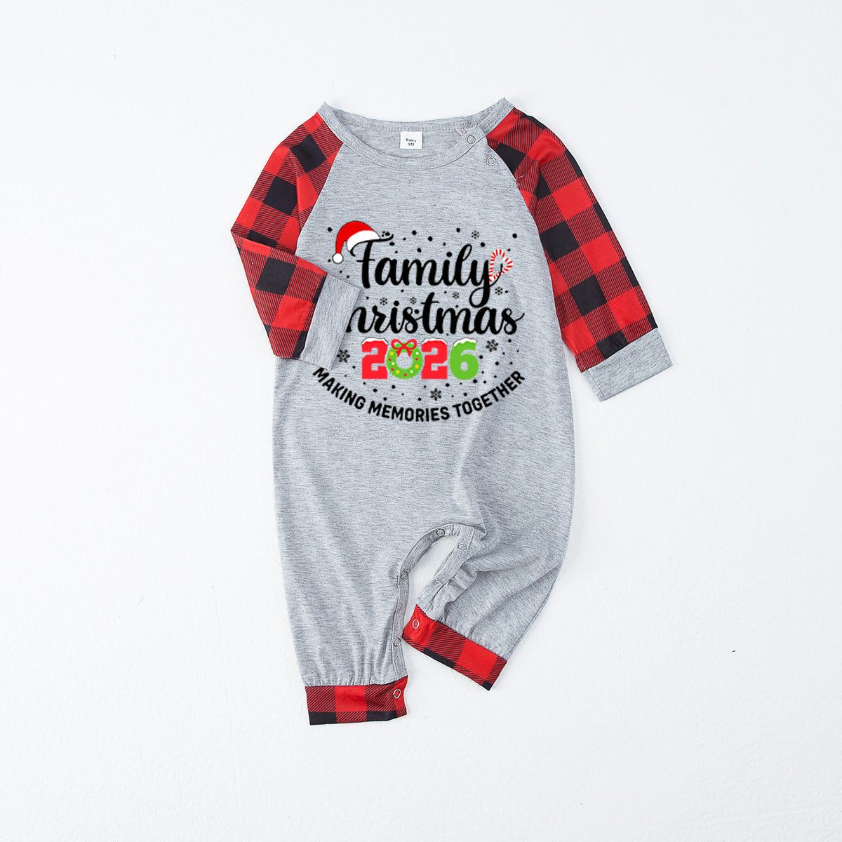 Christmas Pajamas Family Christmas 2026 Candy Cane Script Matching Family Photoshoot Outfit Christmas Sleepwear CHP-113