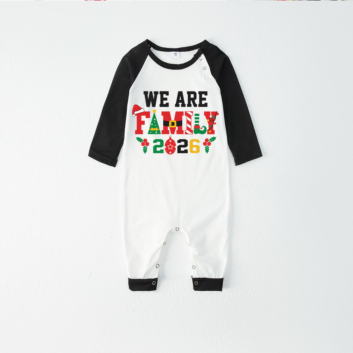 Christmas Pajamas We Are Family 2026 Print Matching Family Photoshoot Sleepwear CHP-121