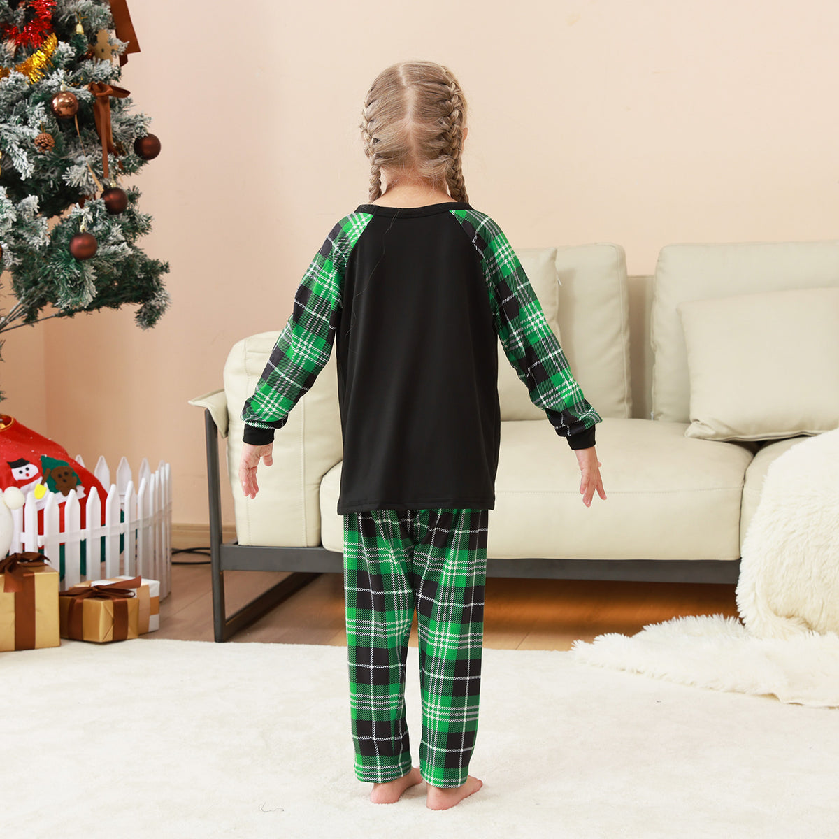 Christmas Sleepwear Naughty Santa Print Christmas Photo Session Outfits CHP-83