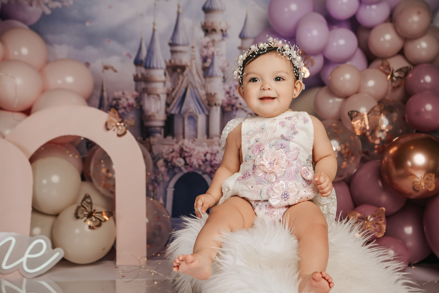 Photography Spring Backdrops Royal Castle Blooming Garden Backdrop LXX1-160