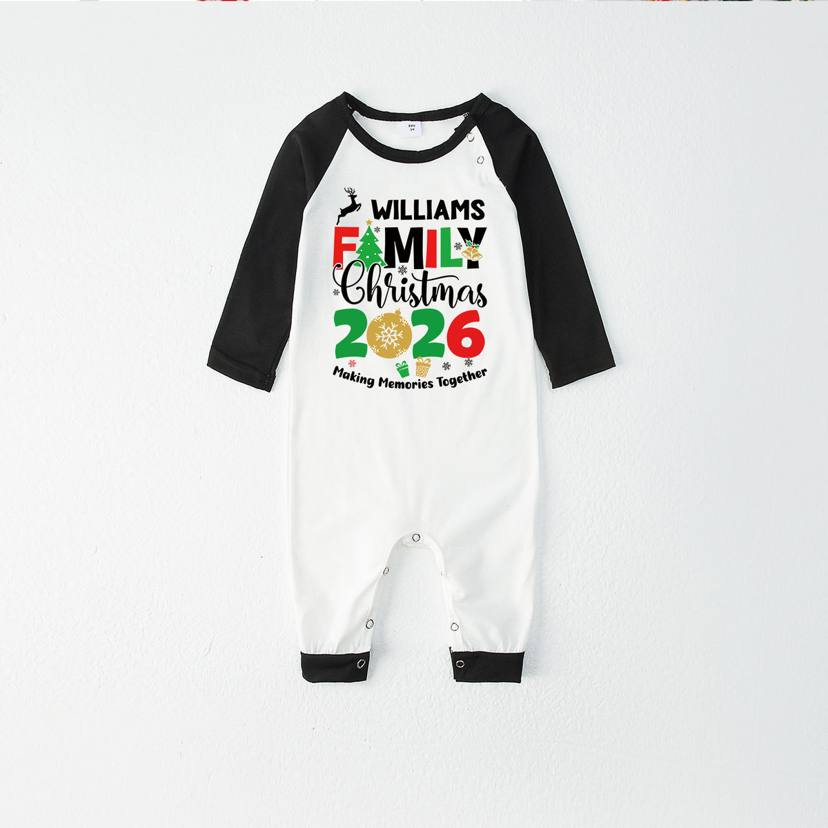 Personalized Christmas Pajamas Williams Family 2026 Matching Family Photoshoot Sleepwear CHP-120