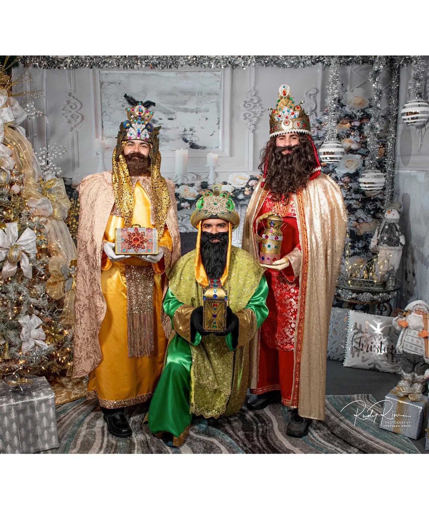 Christmas White Room with Decoration Photography Backdrops DBD-P19188