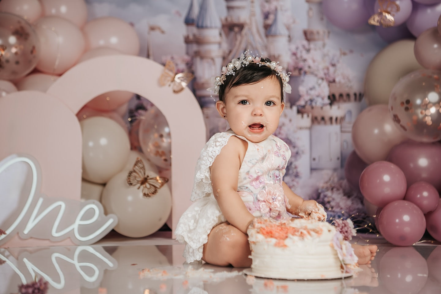 Photography Spring Backdrops Royal Castle Blooming Garden Backdrop LXX1-160