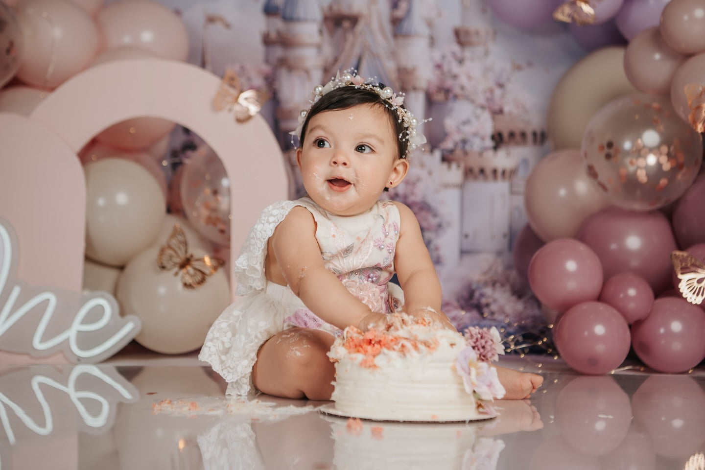 Photography Spring Backdrops Royal Castle Blooming Garden Backdrop LXX1-160