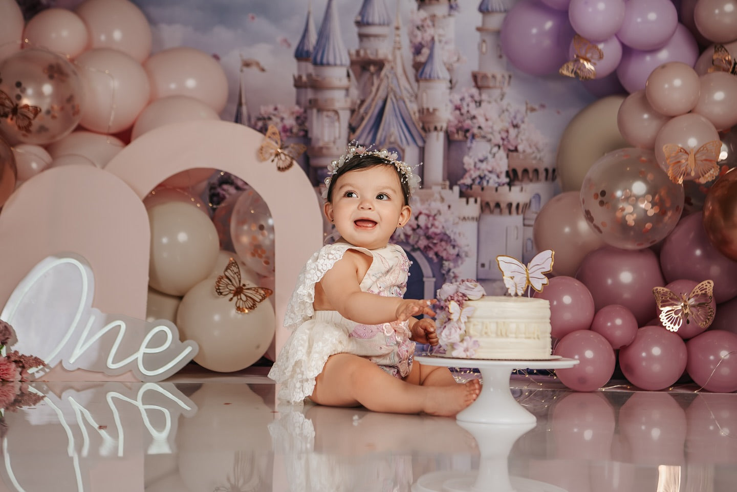 Photography Spring Backdrops Royal Castle Blooming Garden Backdrop LXX1-160