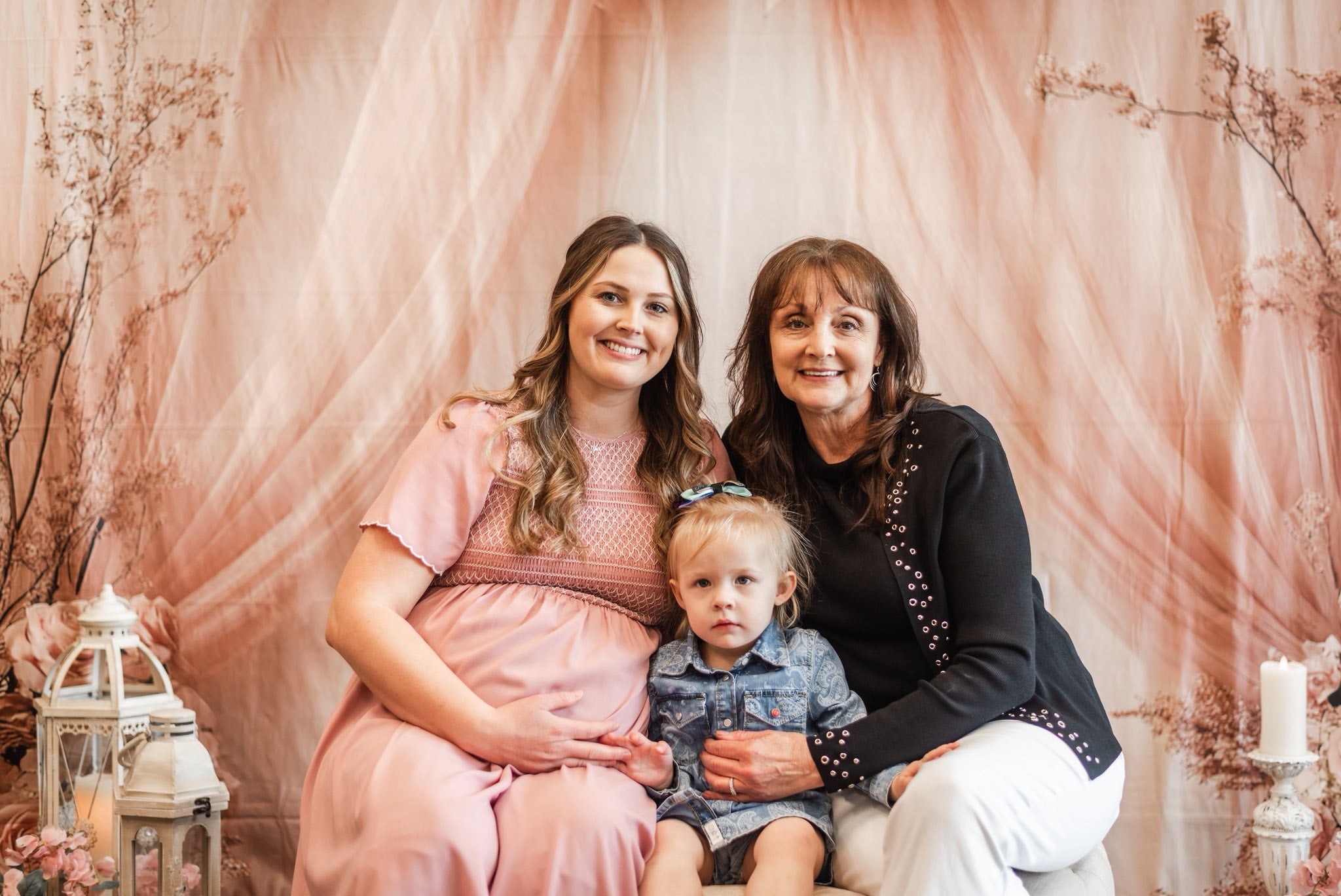 Happy Mother's Day Backdrop Dreamy Floral Silk Bow Backdrop GQ2-119