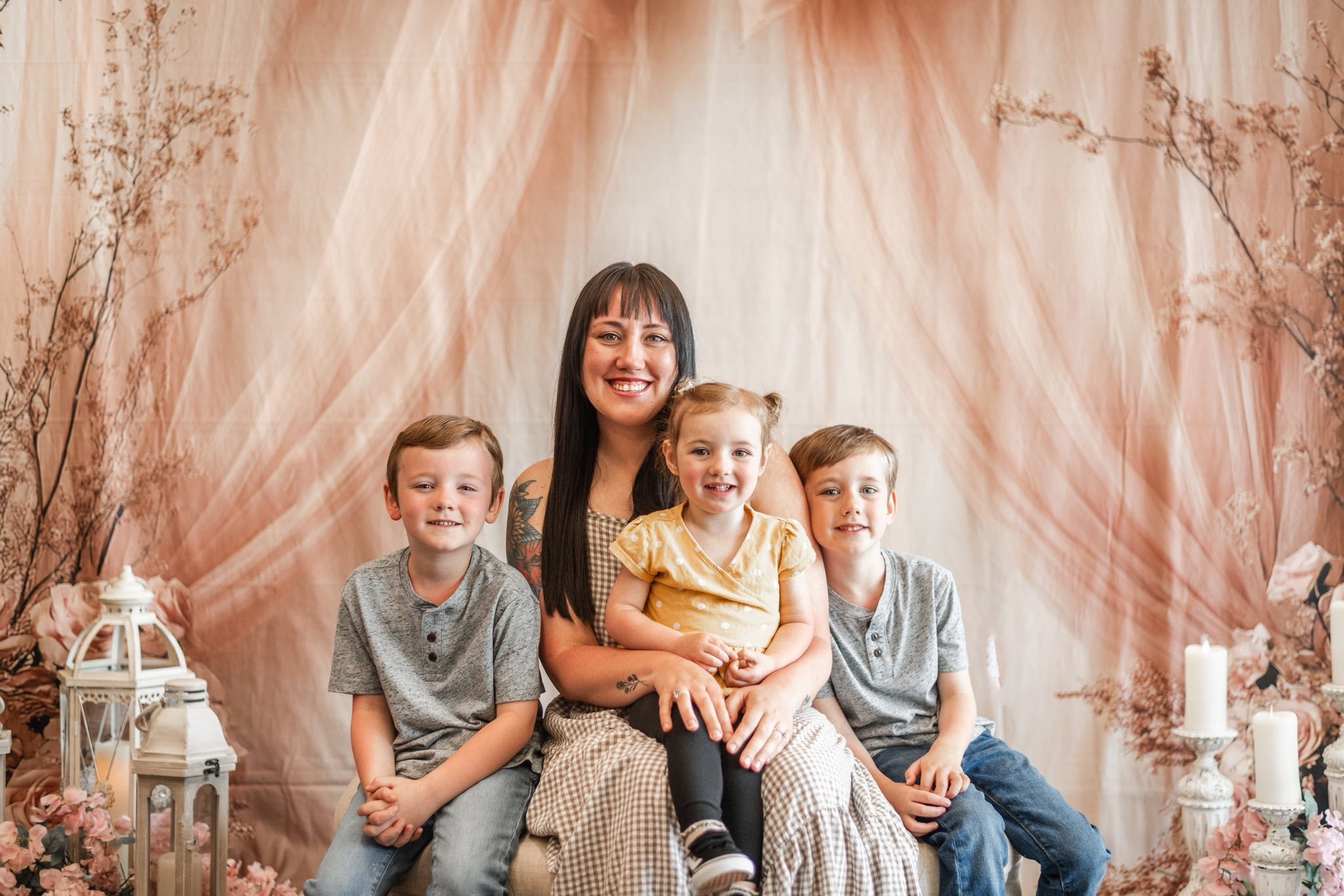 Happy Mother's Day Backdrop Dreamy Floral Silk Bow Backdrop GQ2-119