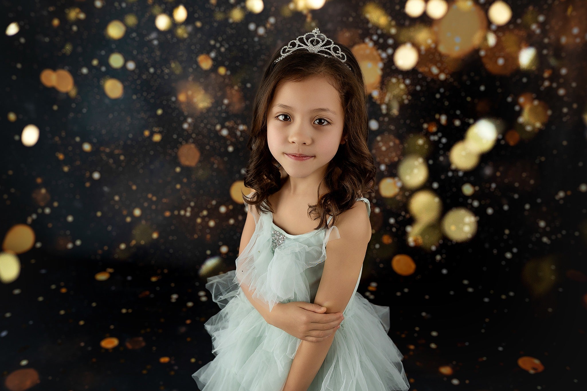 Glitter Bokeh Backdrop Golden Sparkling Glitter Lights Bokeh Backdrop MRR9-54