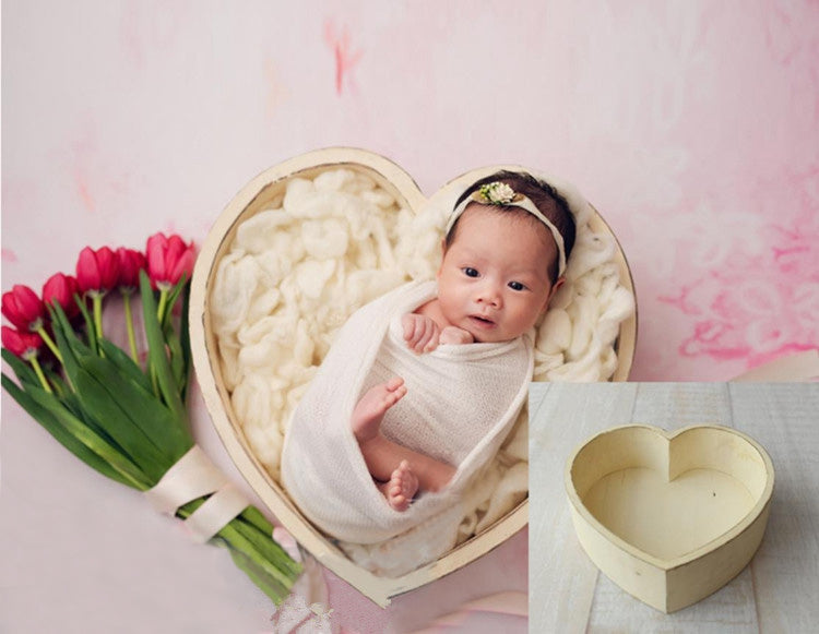 Wooden Heart Shaped Newborn Photography Props SYPJ4