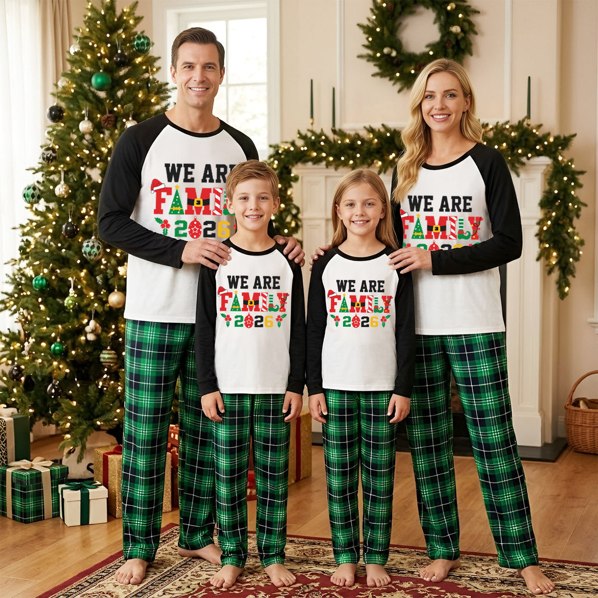 Christmas PJs Festive Family Statement Typography Christmas Photo Session Outfits CHP-70