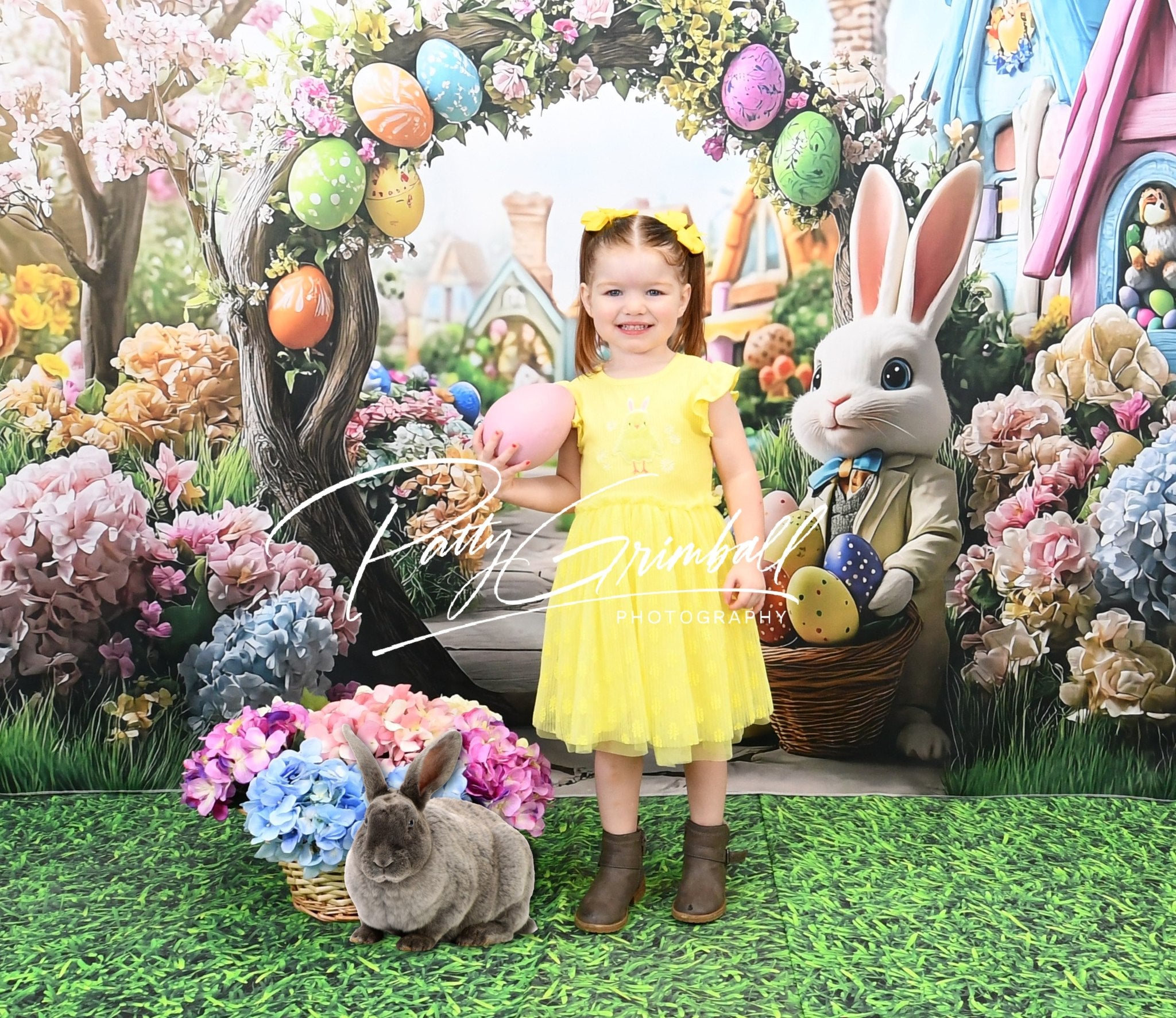 Easter Backdrops Ideas Bunny Arch Flower Garden Backdrop BRP12-739