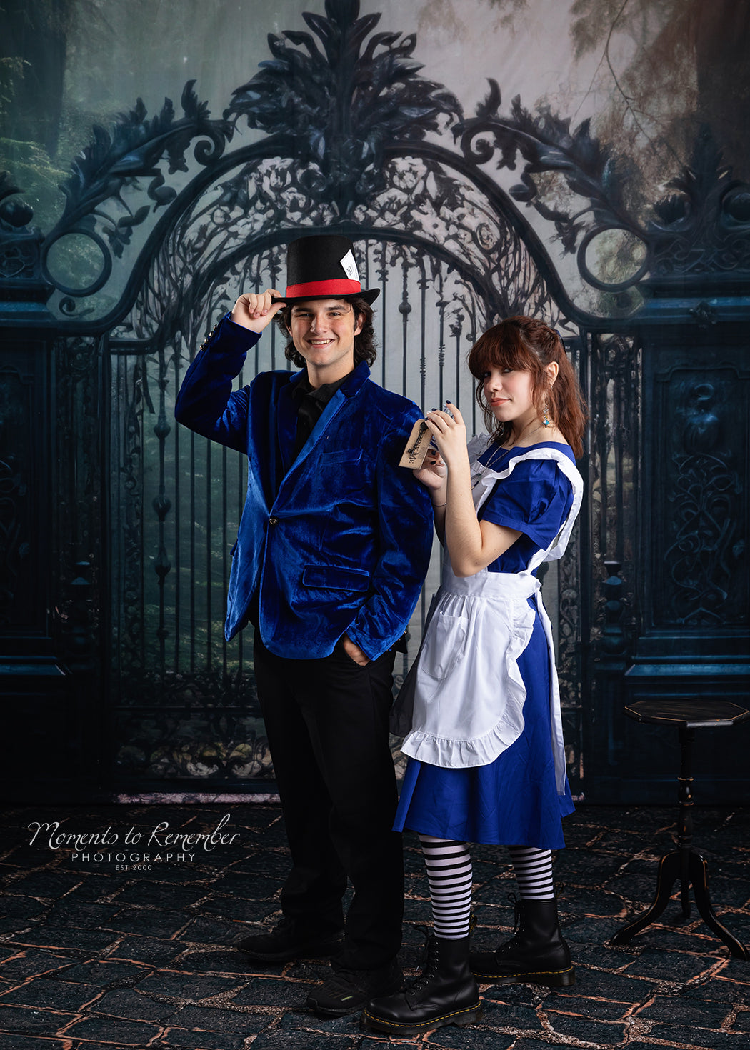 Halloween Forest Mansion Gate Photography Backdrop RR7-401