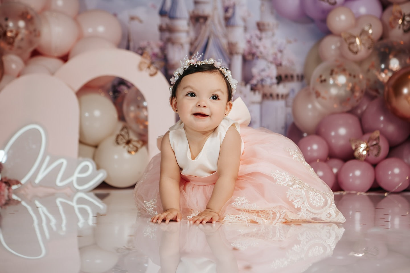 Photography Spring Backdrops Royal Castle Blooming Garden Backdrop LXX1-160