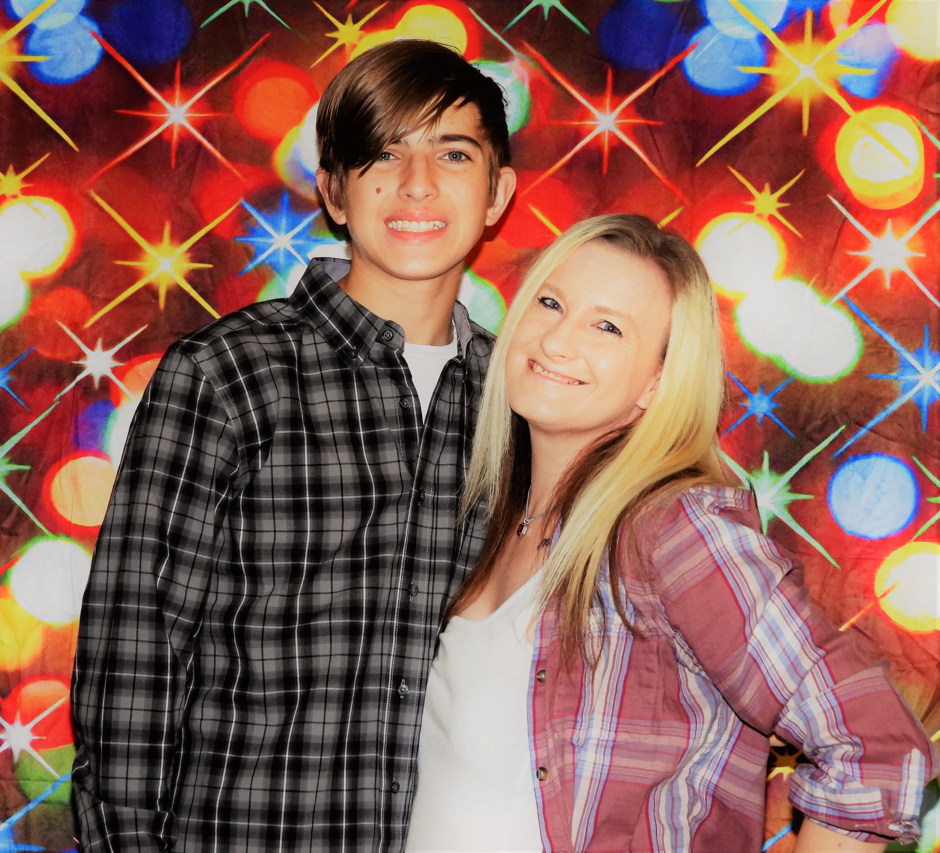 Christmas Lights Gray Wood Wall Photography Backdrops L-804