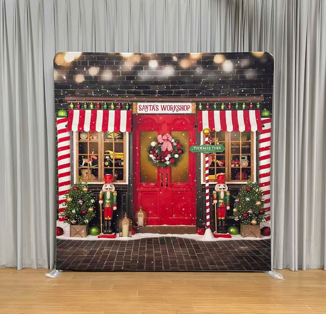 Tension Fabric Backdrop Santa Workshop Nutcracker Christmas Backdrops TSM6-93