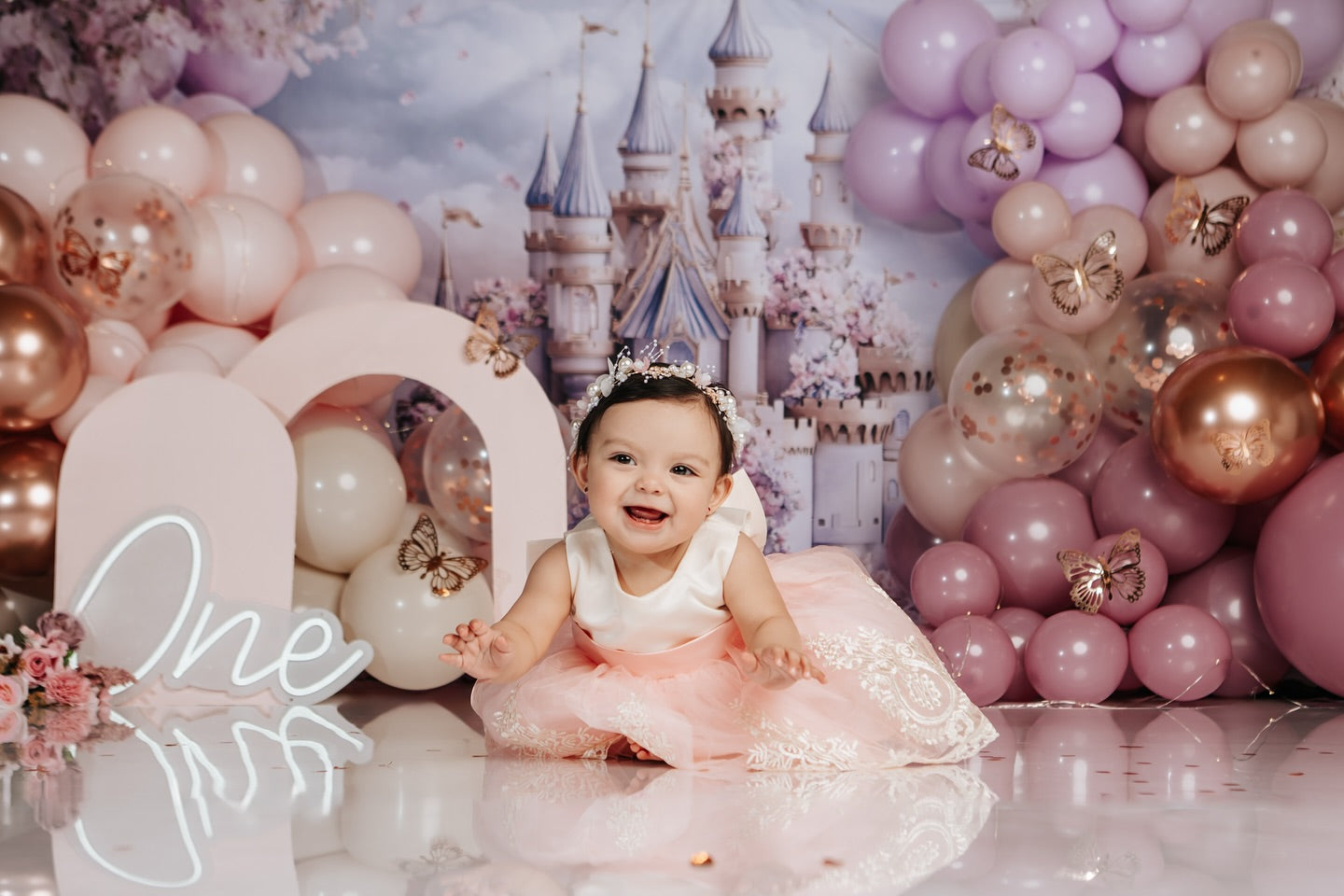 Photography Spring Backdrops Royal Castle Blooming Garden Backdrop LXX1-160