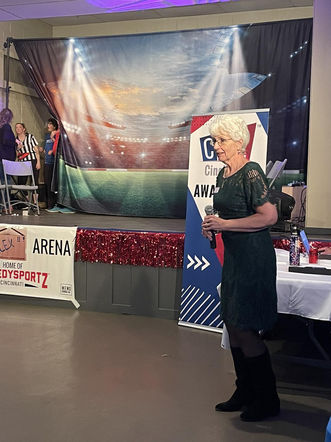 Night Soccer Field Spotlights s Sports Photo Booth Backdrop M063