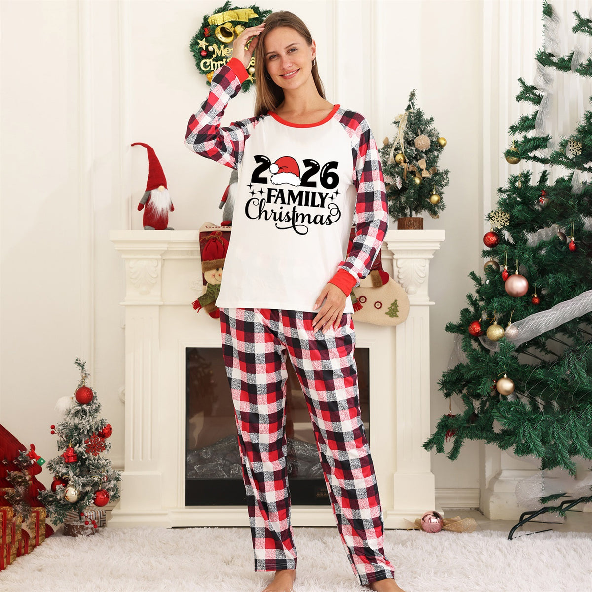Xmas Pajamas Classic Black Family Christmas Typography Christmas Sleepwear CHP-76