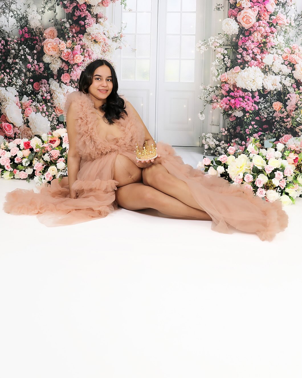 Mother's Day Backdrop Ideas Vibrant Flower White Arch Backdrop GQ2-163