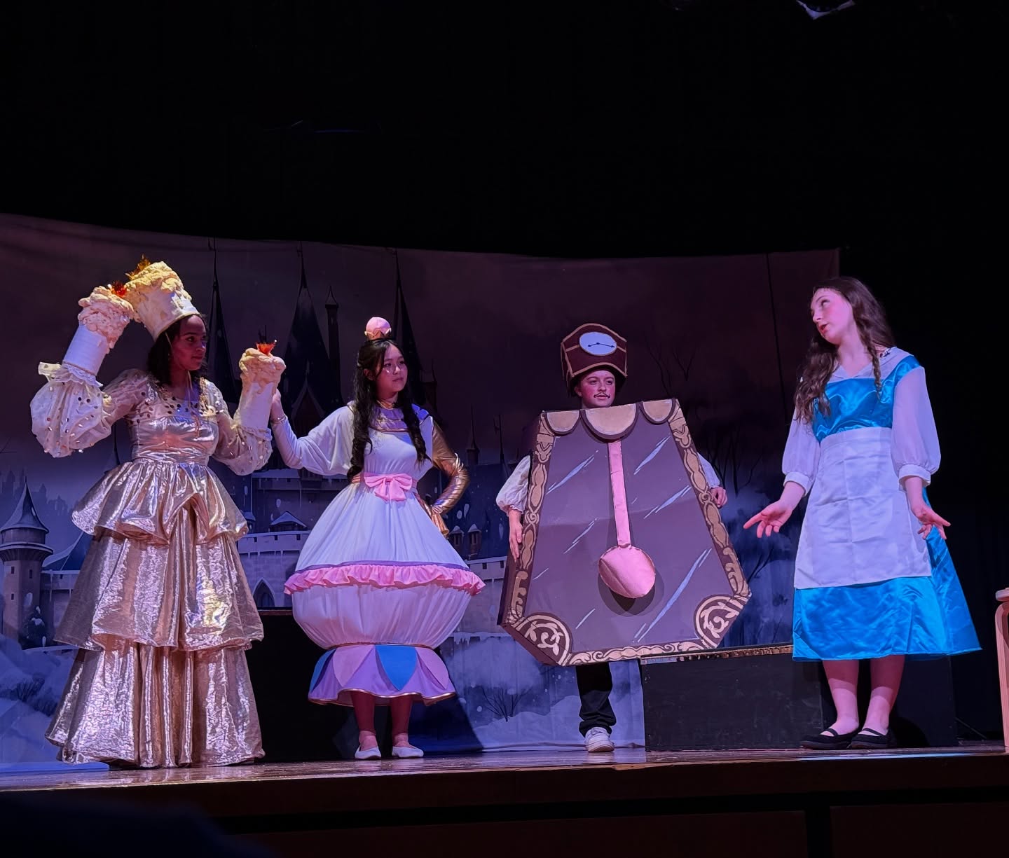 Winter Enchanted Castle Snowy Forest Backdrop BRP10-34