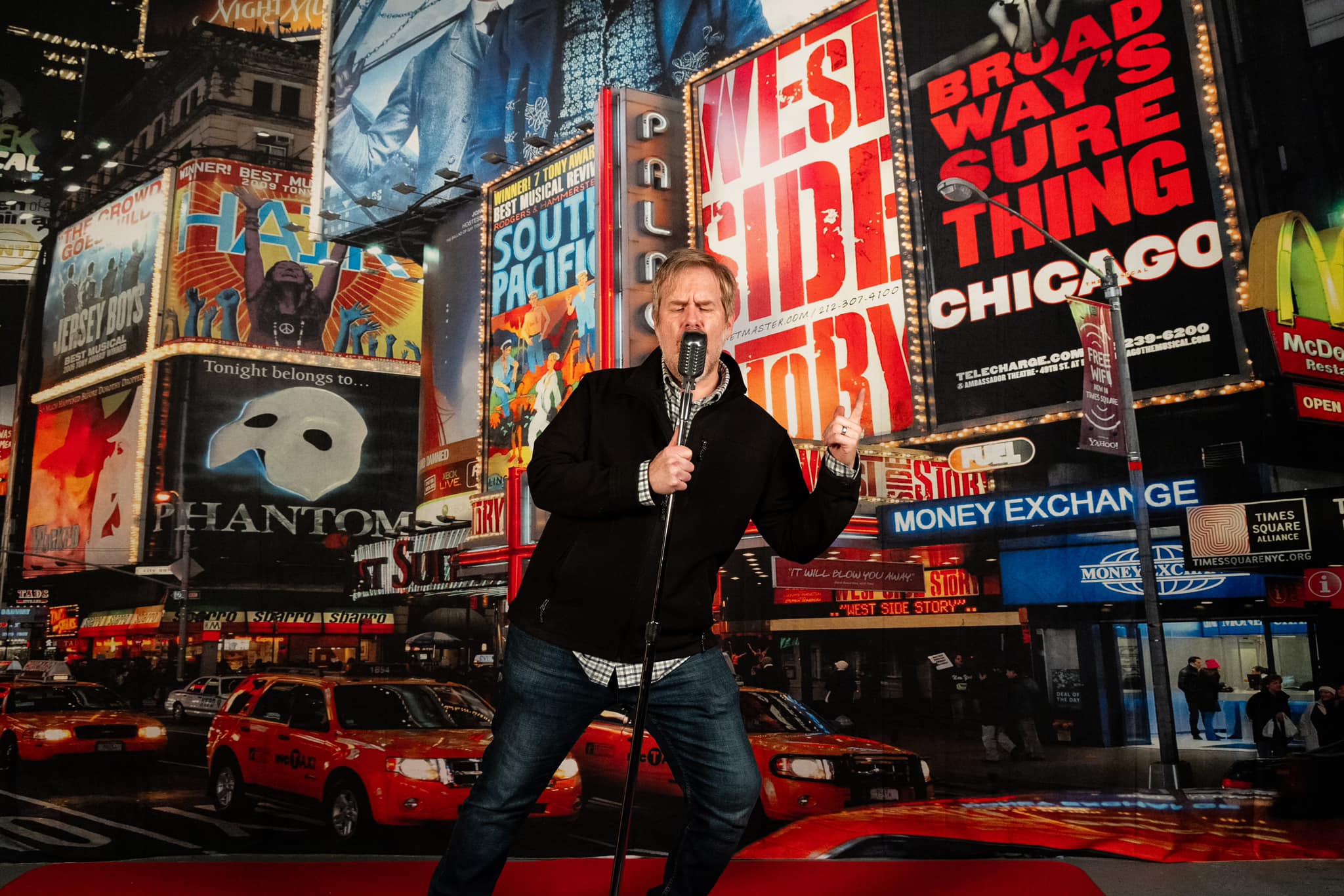 Broadway Night New York City Times Square Photo Backdrop G-595