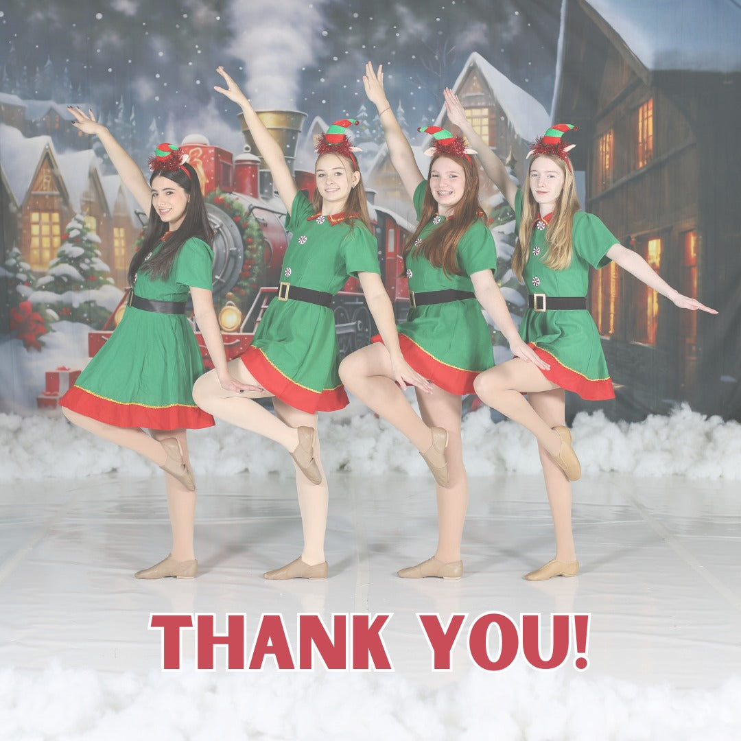 Christmas Train Houses Snow Night Backdrop RR7-876