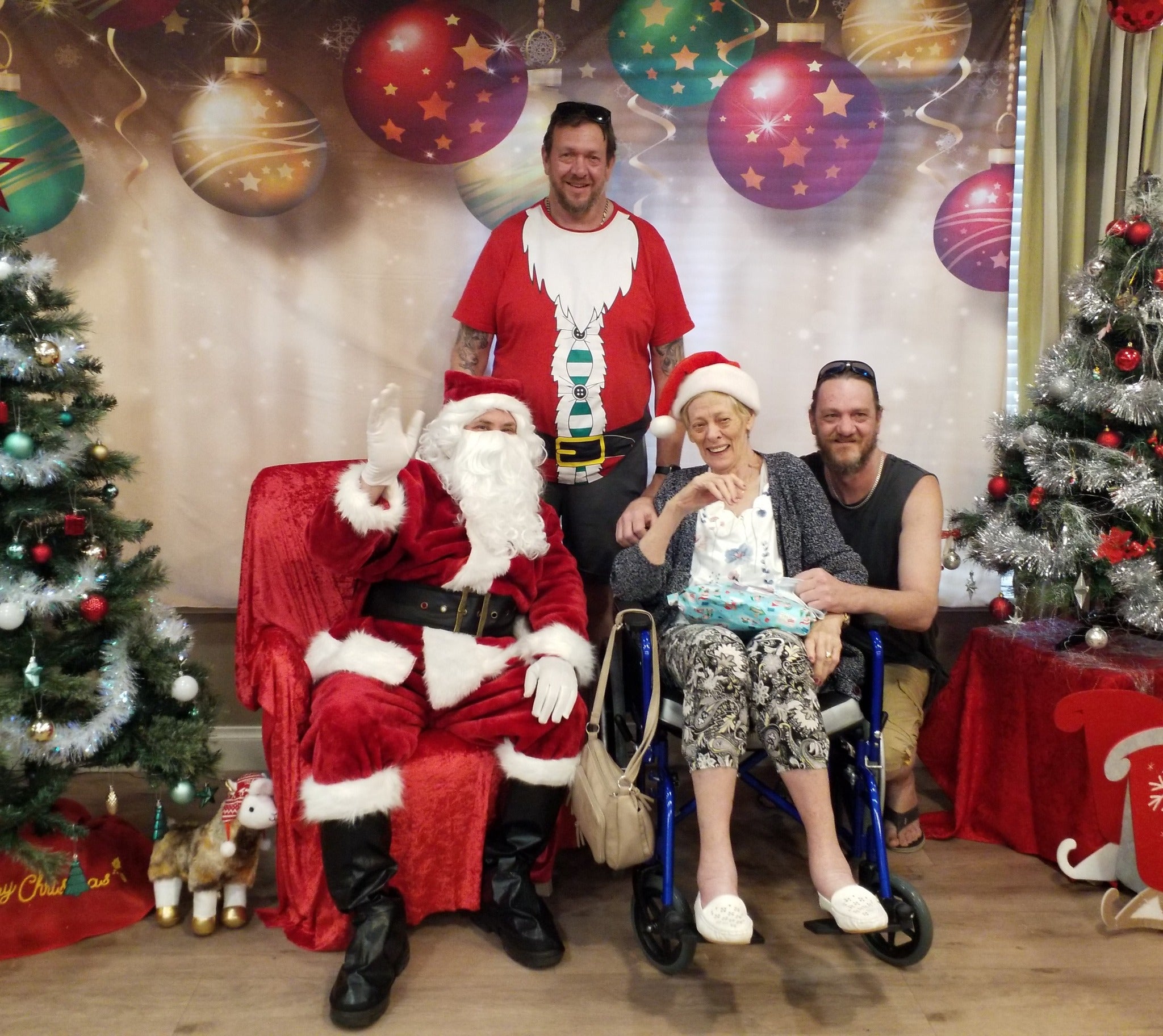Festive Balloon Christmas Backdrops for Photography DBD-19314