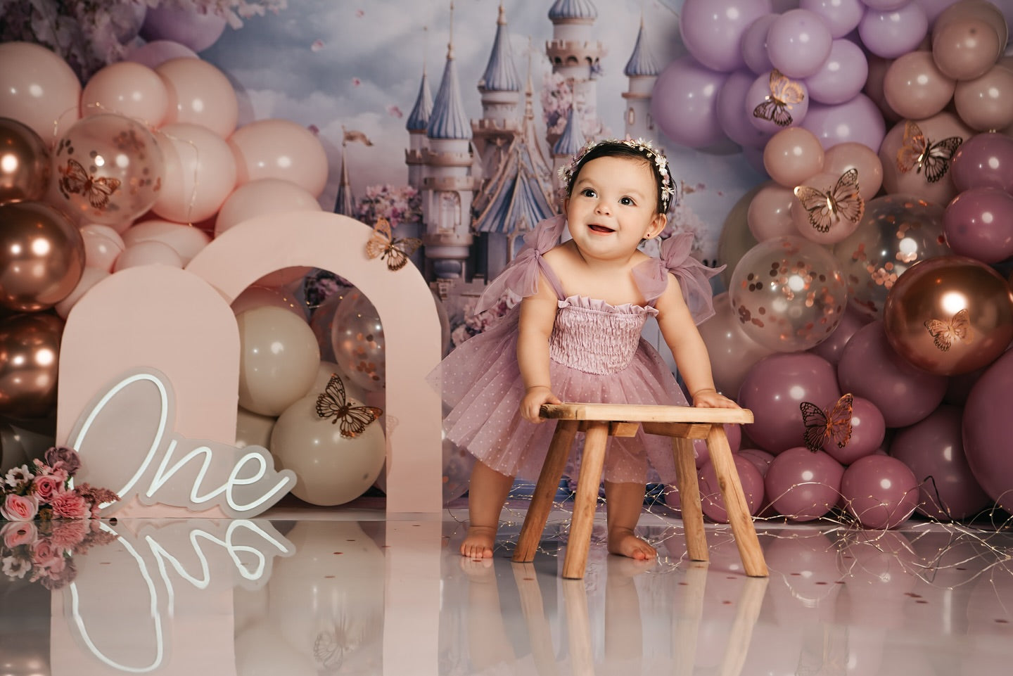 Photography Spring Backdrops Royal Castle Blooming Garden Backdrop LXX1-160