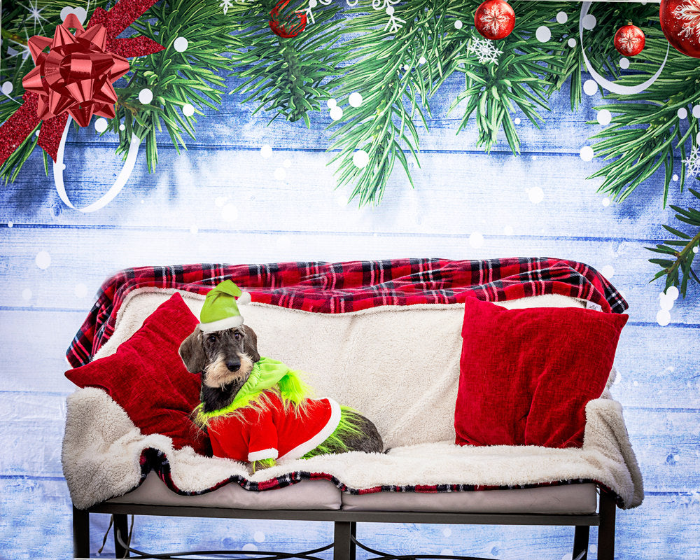 Christmas Snowflake Decoration Wood Wall Backdrop for Photography G-519