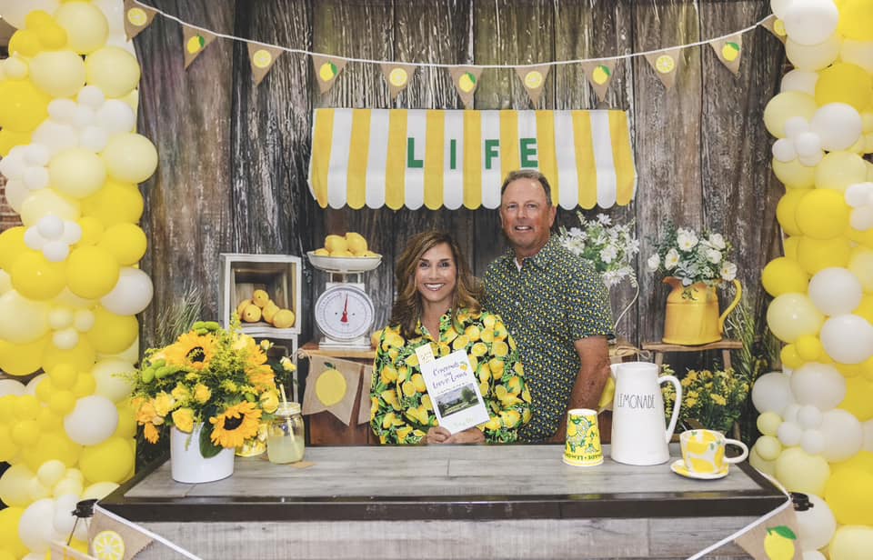 Summer Board Lemon Sale Booth Theme Backdrop RR3-24