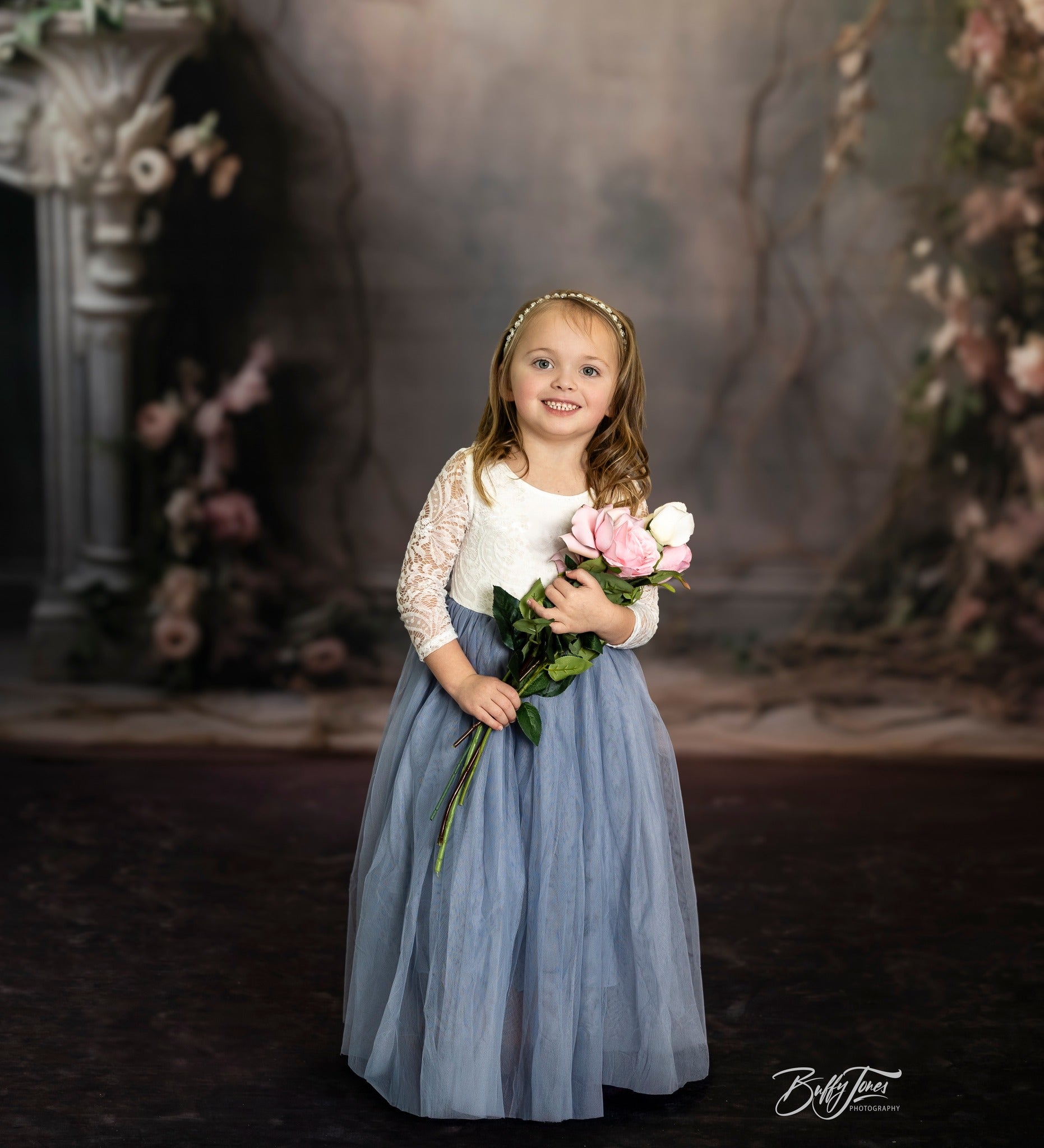 Vintage Flower Sweep Fine Art Abstract Backdrop RR6-95
