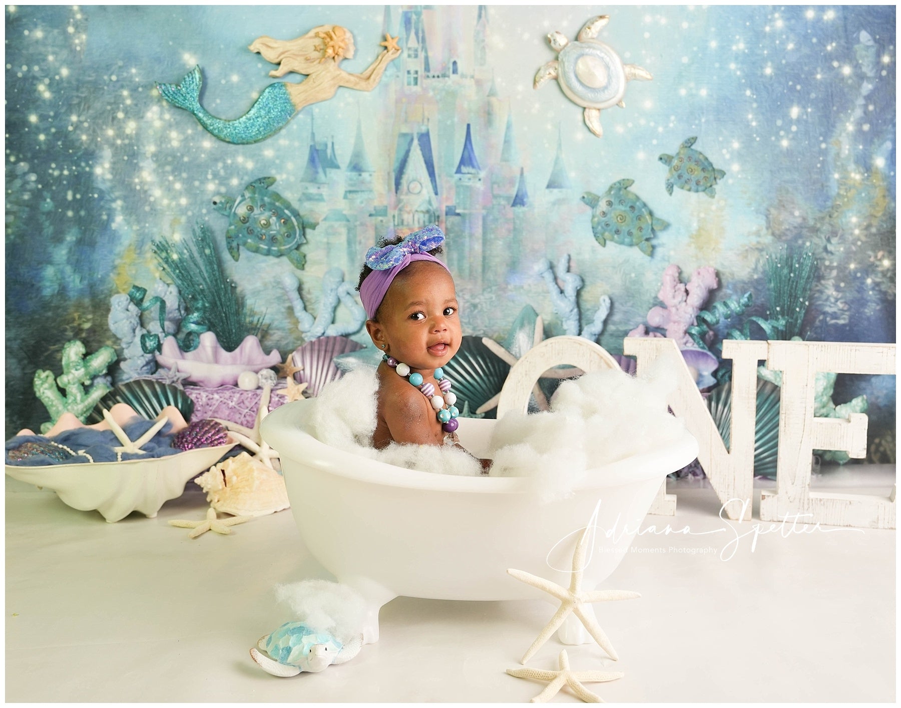 Castle Backdrop Underwater Castle Corals Children Backdrops MRR10-49