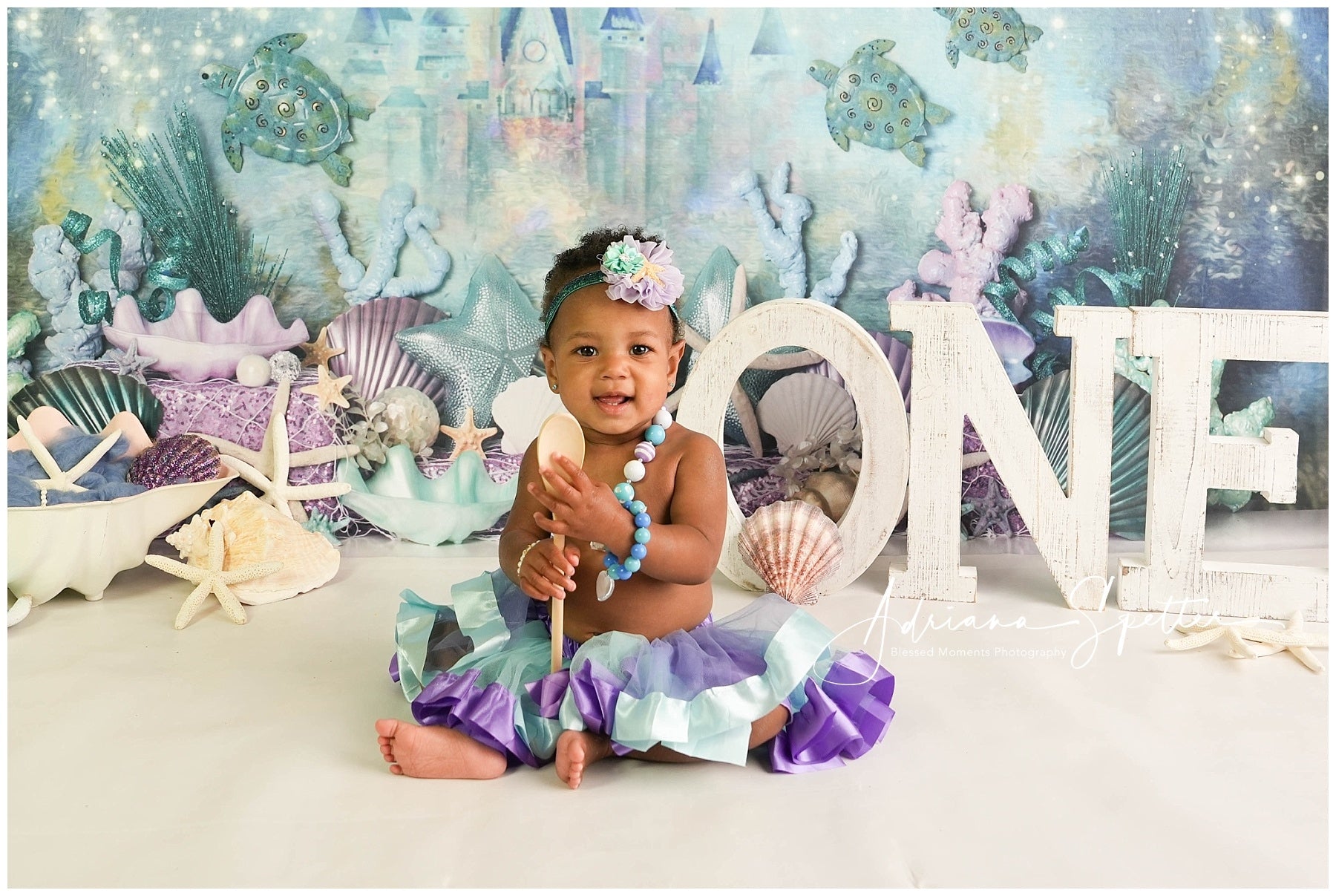 Castle Backdrop Underwater Castle Corals Children Backdrops MRR10-49