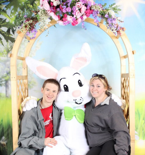 Happy Easter Spring Green Grass Photo Booth Backdrop GE-040