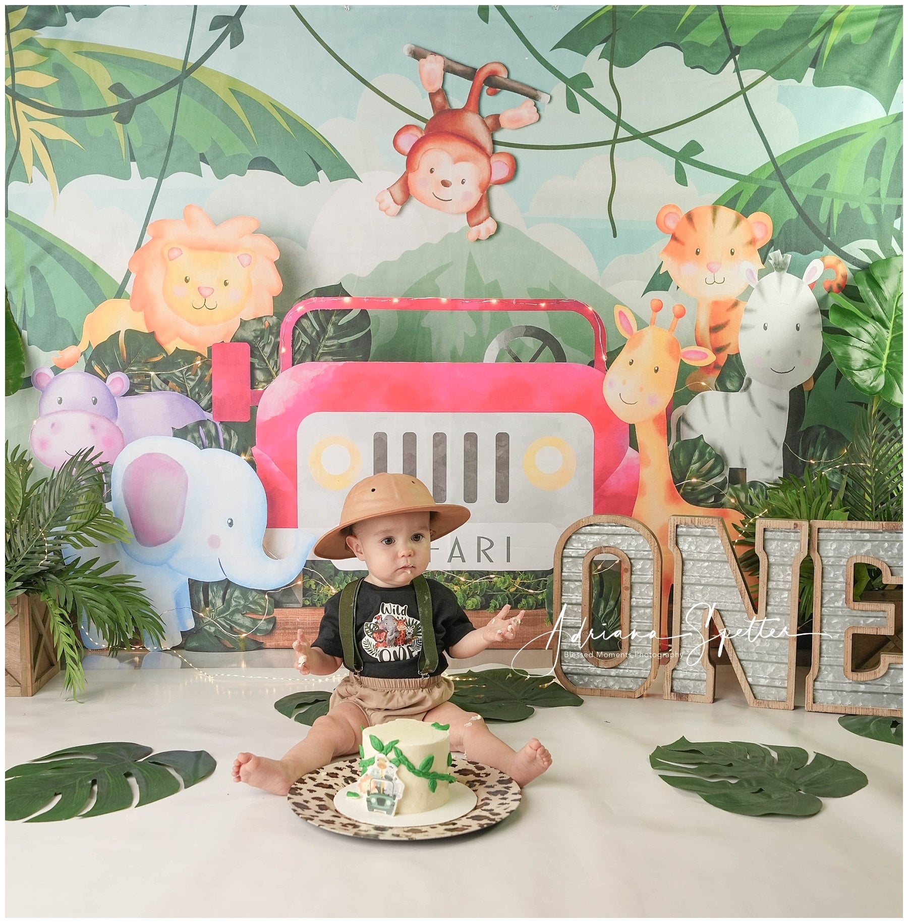 Kids Photo Backdrop Safari Jungle Adventure Children Backdrops MRR10-50