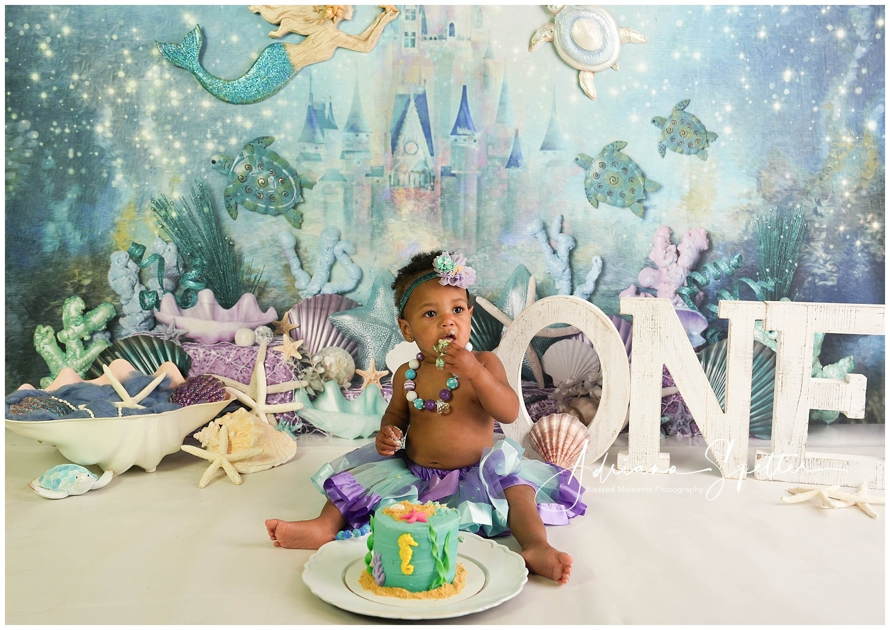 Castle Backdrop Underwater Castle Corals Children Backdrops MRR10-49