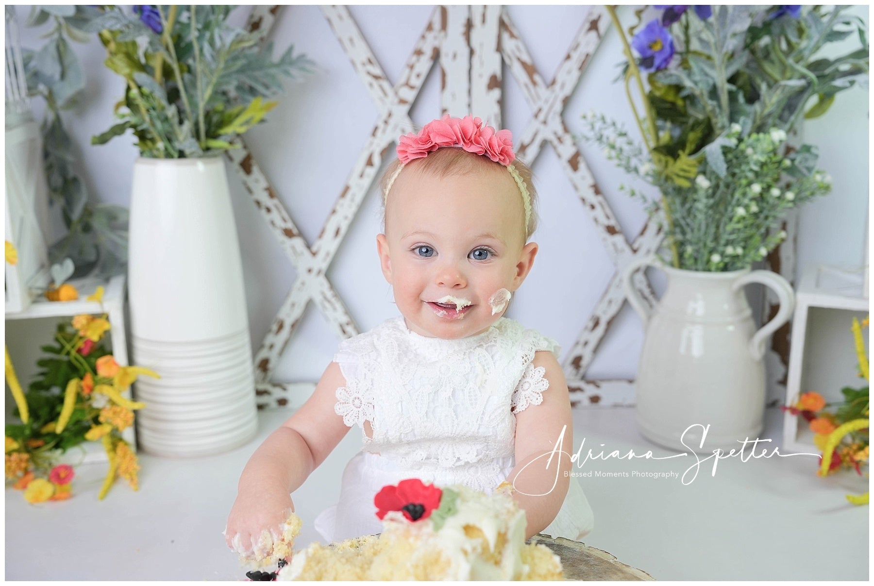 Children Backdrops Floral Arch White Frames Newborn Backdrop MRR10-44