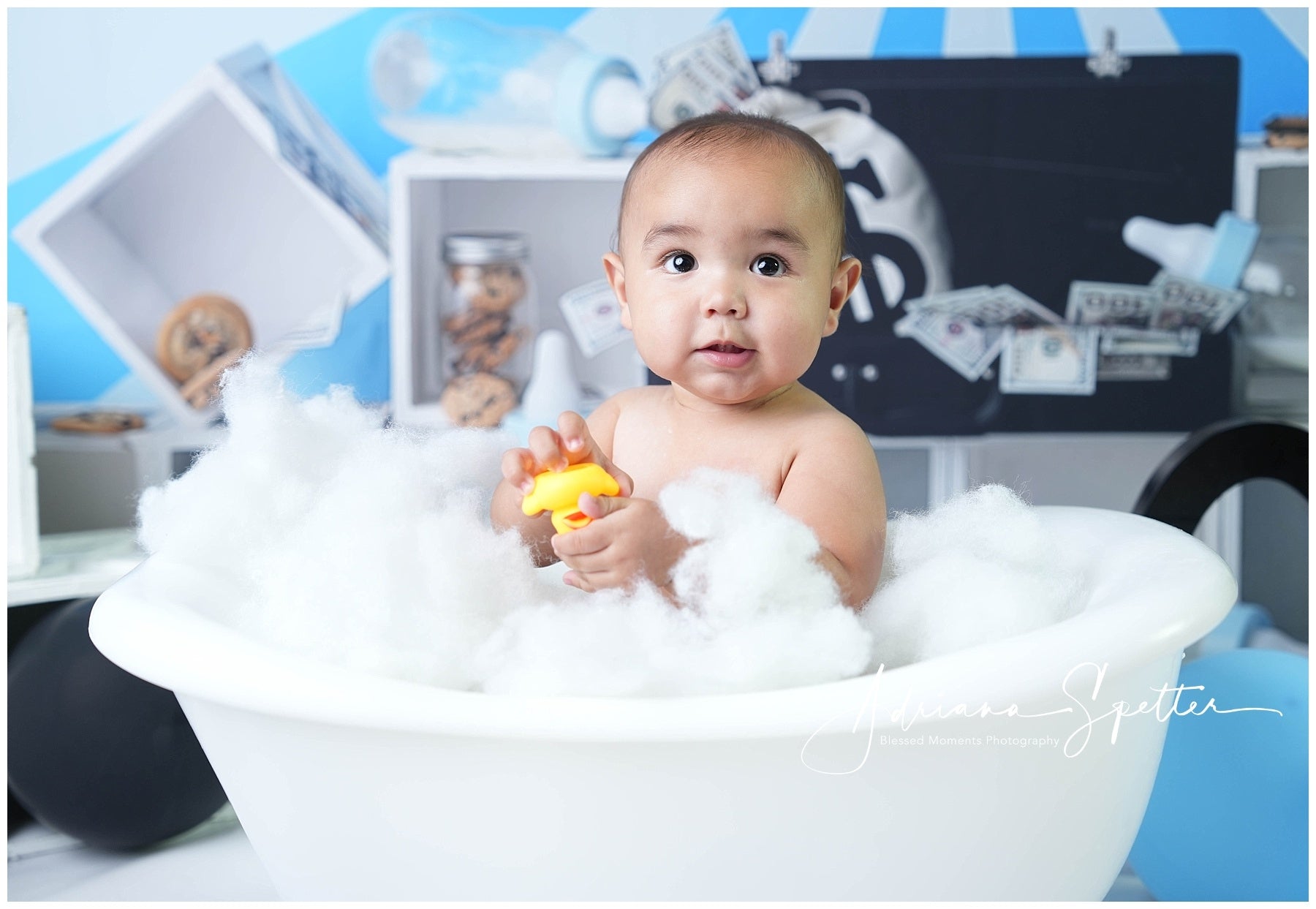 Cake Smash Backdrop Money Baby Theme Party Birthday Backdrop MRR10-47