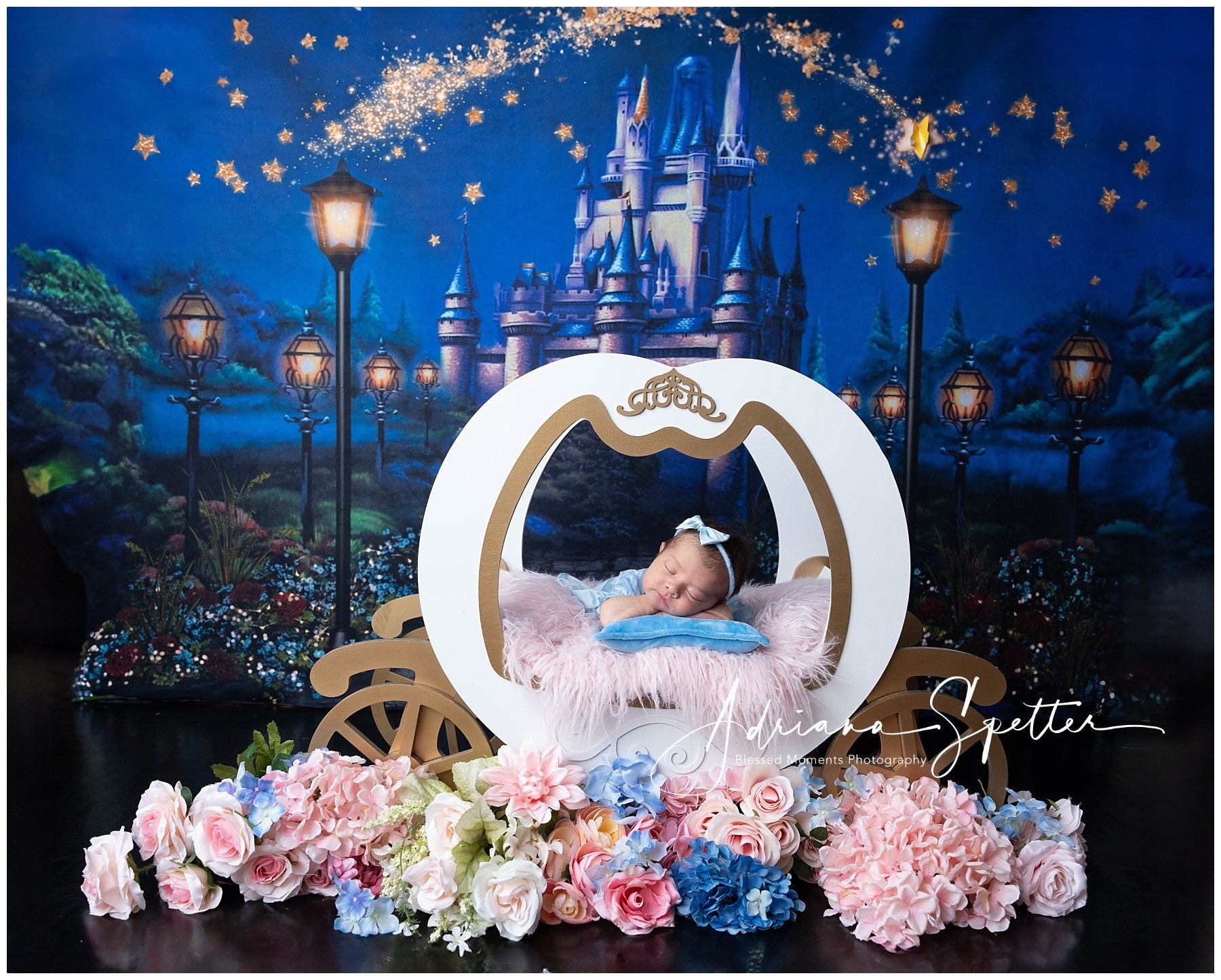 Castle Backdrop Magical Castle Stars Newborn Photography Backdrop MRR10-27