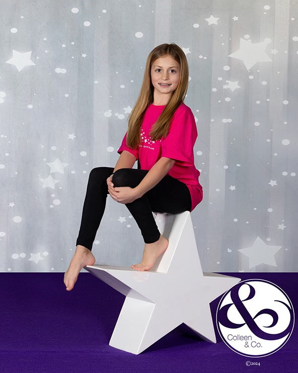 Shiny Grey Stars Glitter Photo Studio Backdrop GC-105