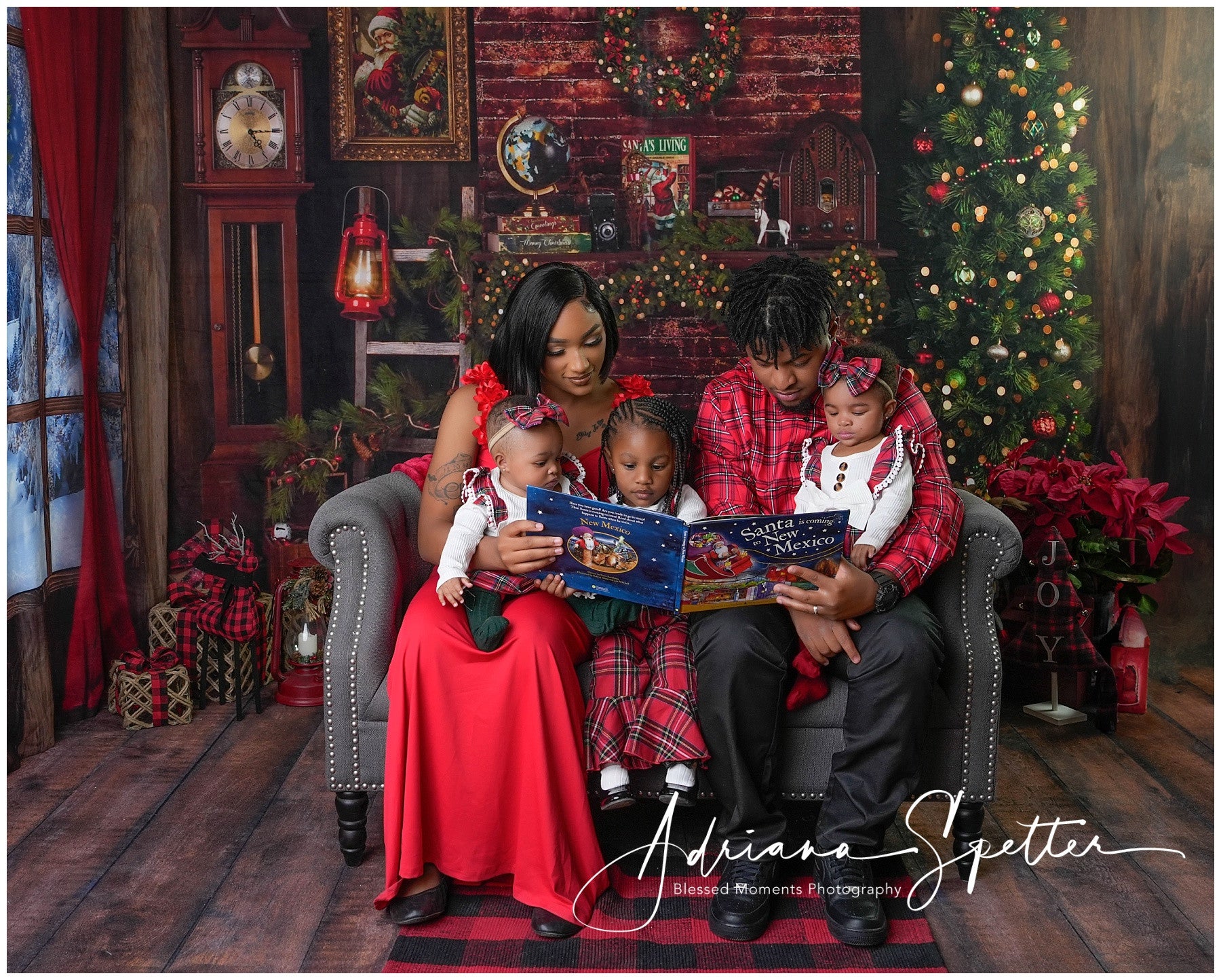 Christmas Fireplace Backdrop Rustic Fireplace Decor Christmas Photo Backdrop MRR9-129
