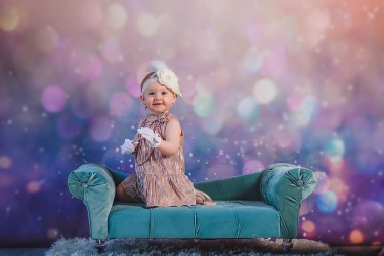 Bokeh Backdrop Soft Gold Sparkles Bokeh Photo Backdrop MRR10-31