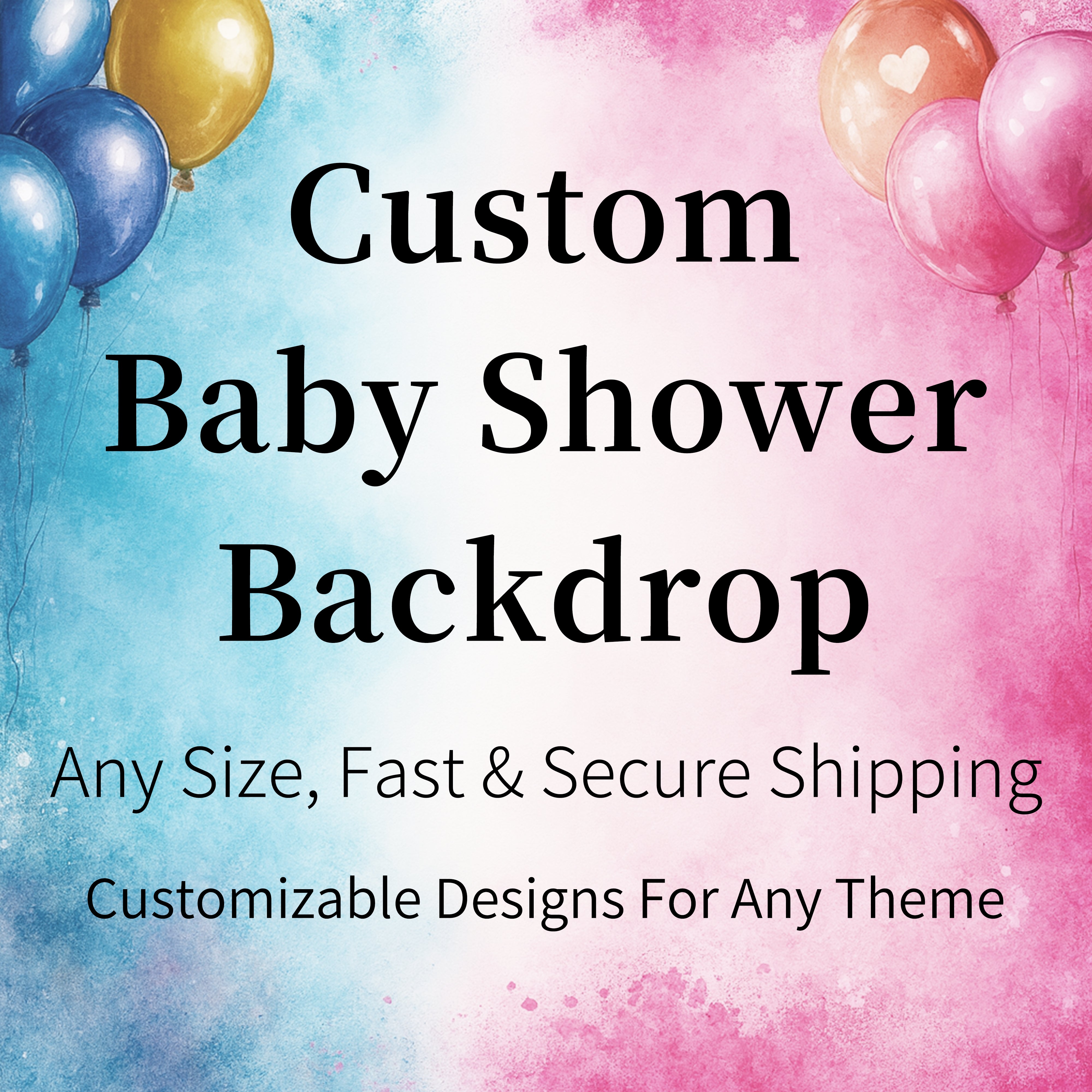 Custom Baby Shower Backdrop Party Event Decoration Personalized Backdrop